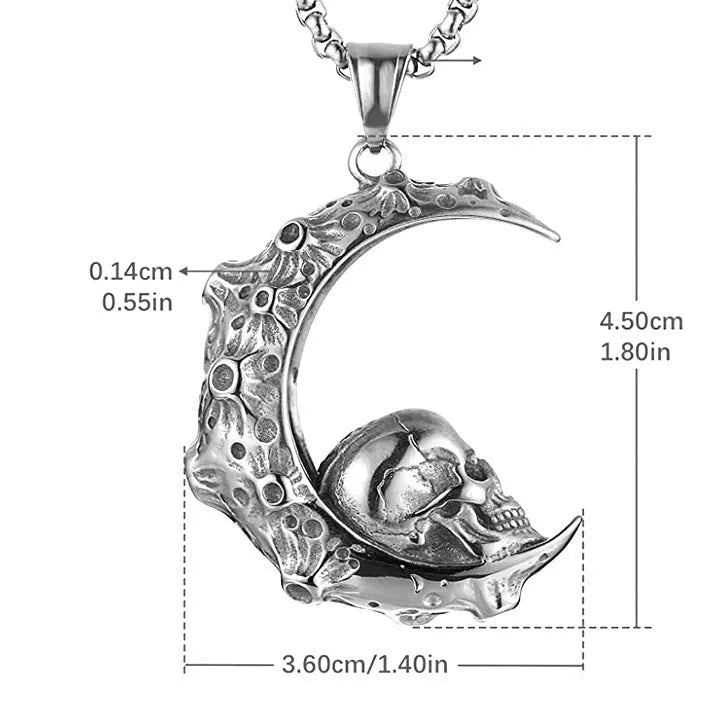 Men's stainless steel necklace with alloy pendant in silver colour sports style design