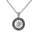 Men's stainless steel necklace with alloy pendant in silver colour sports style design