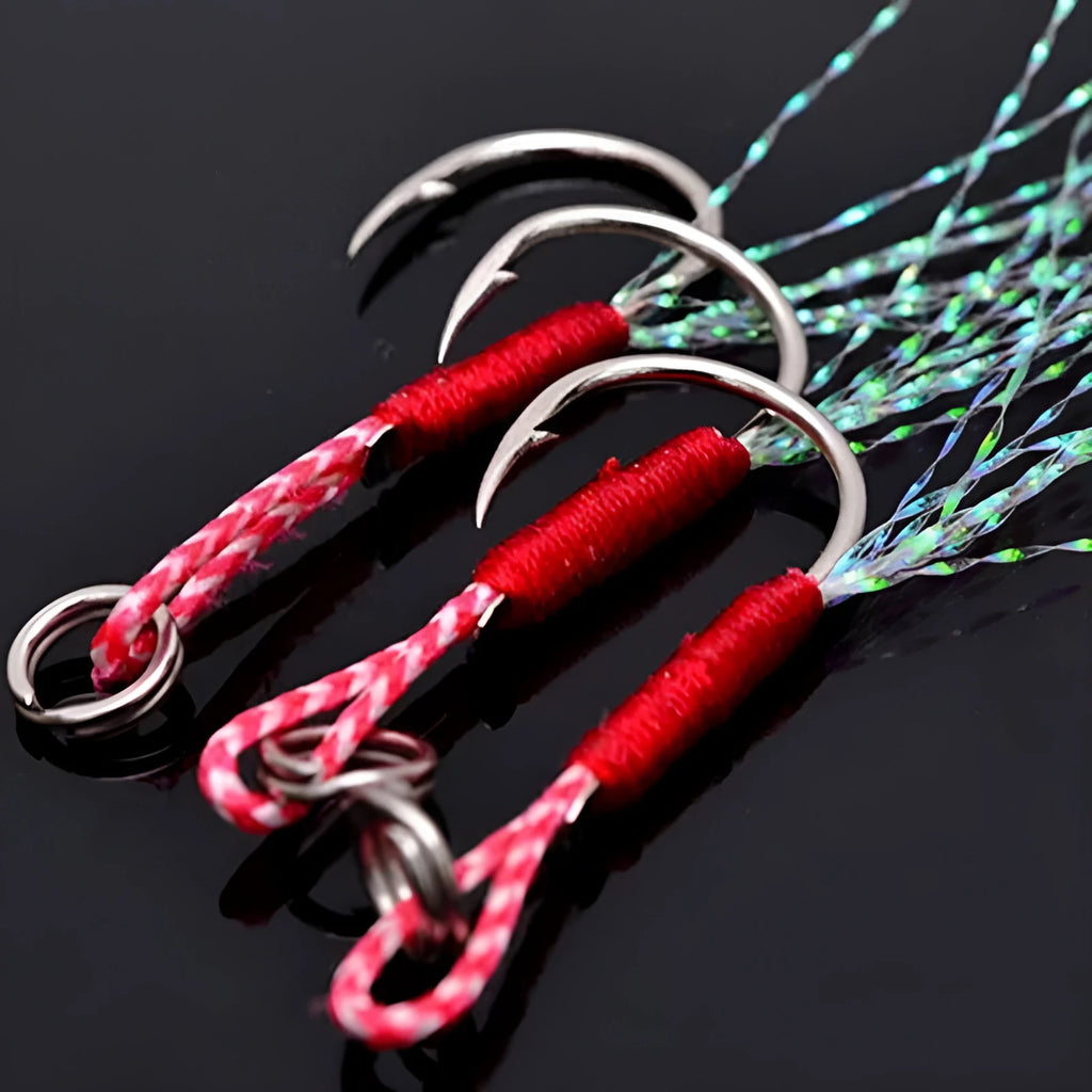 Bright wire iron plate single fishing hook in sizes No. 9 to No. 14 for sea fishing.