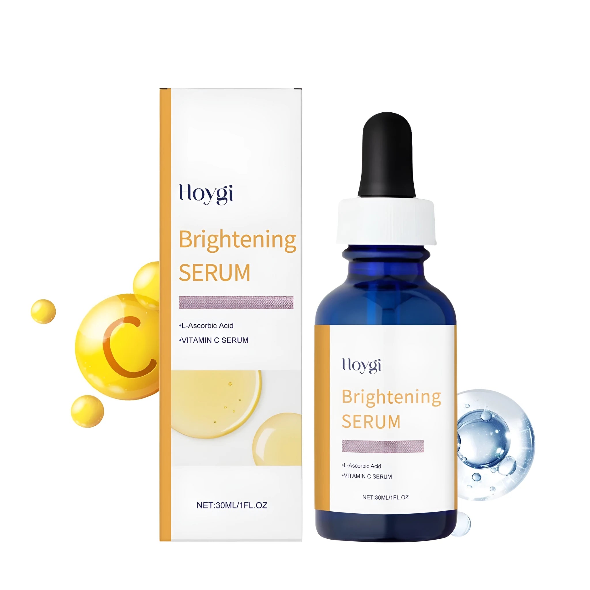 30ml Vitamin C Solution facial serum bottle with dropper containing vitamin C and E antioxidants