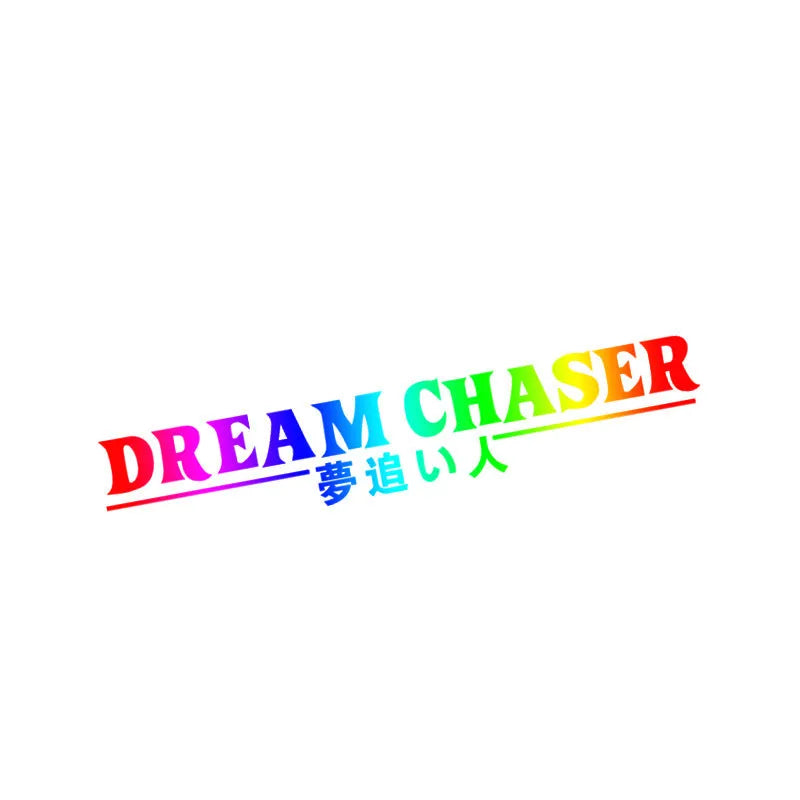 Chinese dream chaser car sticker with strong adhesion PET material measuring 40cm by 7cm