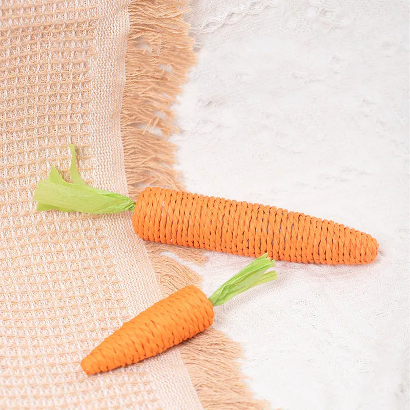 Interactive cat toys bundle with carrot bites paper toys, ringing stones, cat sticks and tooth grinding sticks in two size options