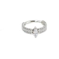 316L titanium steel heart-shaped earrings with zircon stones in 1.2x8mm size