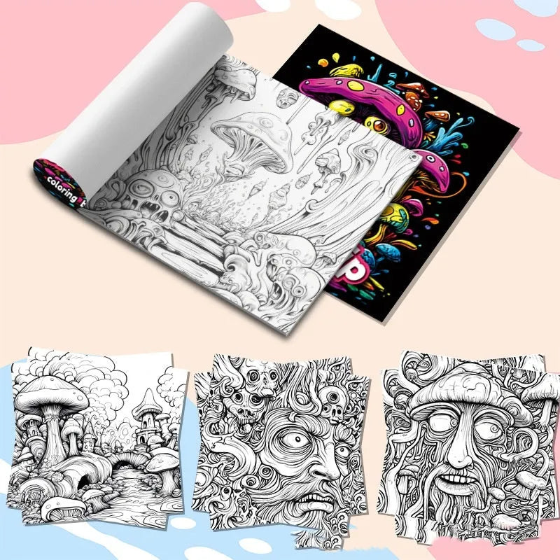 Acid tour colour painting book measuring 200mm length for creative artistic activities