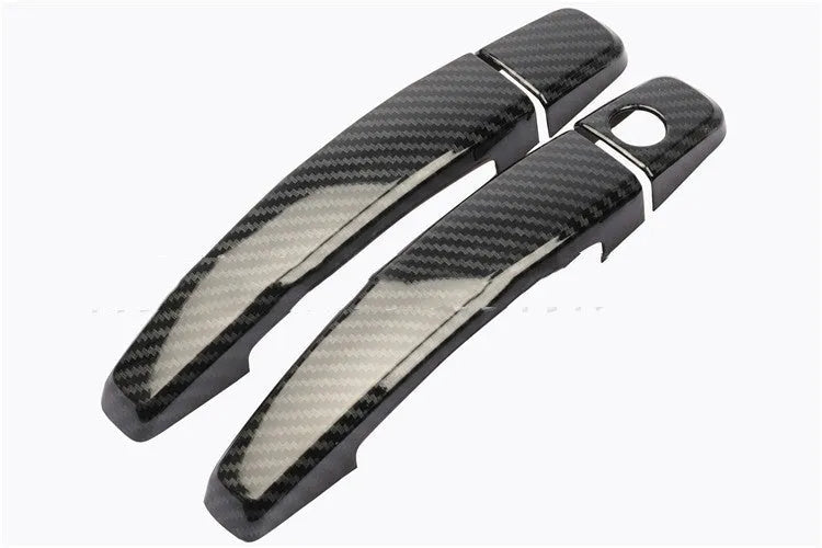 Carbon fibre pattern door handle cover for Opel Vauxhall Astra H and J models