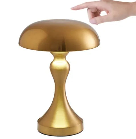 Metallic LED desk lamp with touch control showing three colour temperature options