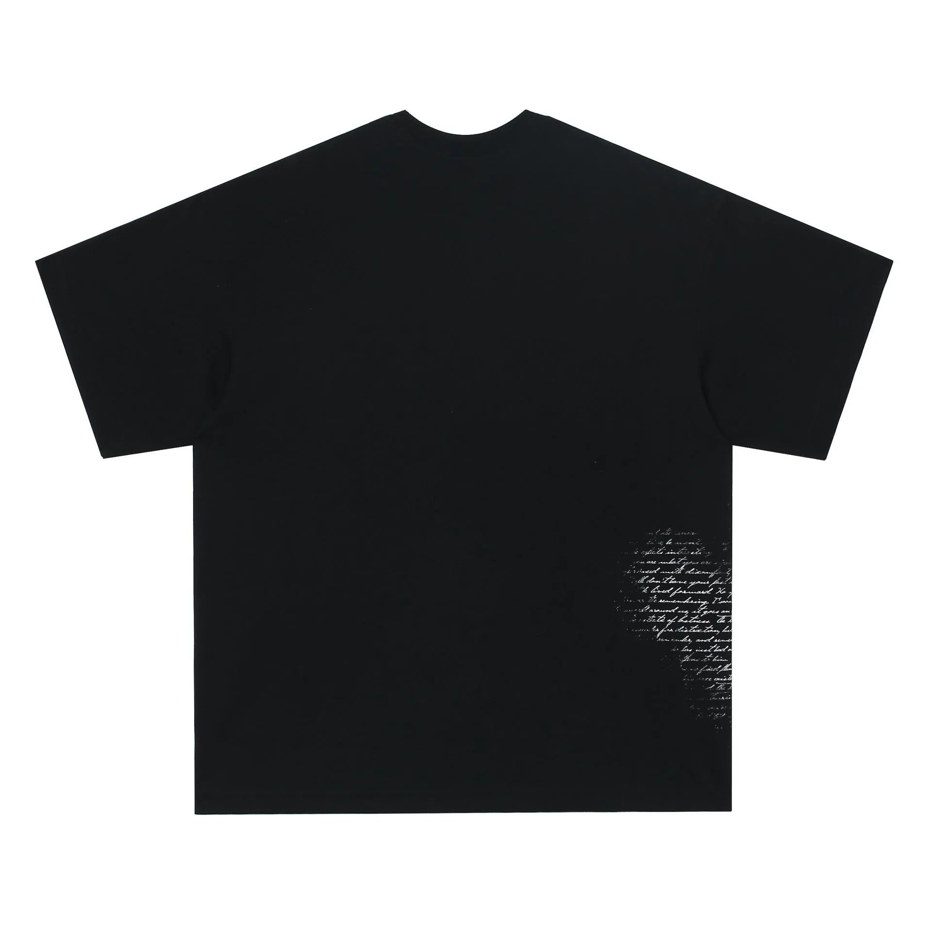 Black and white pure cotton retro hip hop t-shirt with large letter print design.