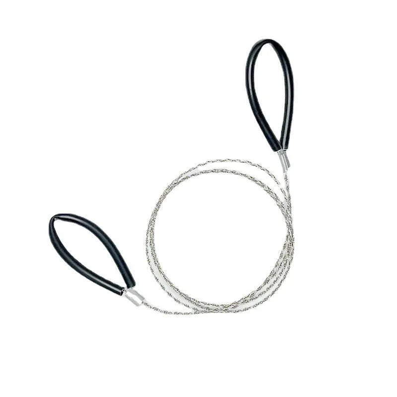 German stainless steel survival wire saw in leather hand case with black and red colour options