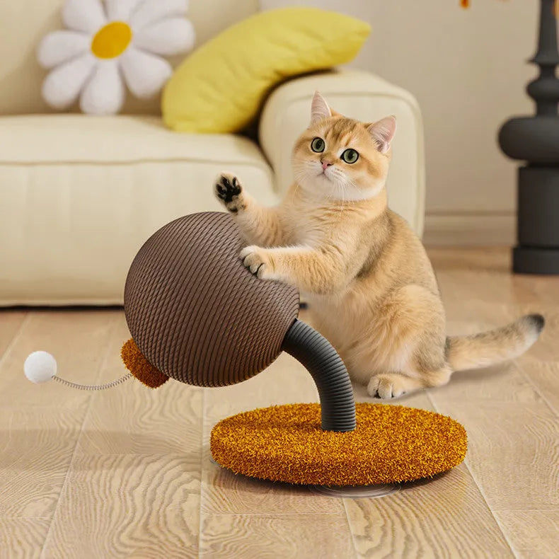 Hemp rope cat scratching board in large and small sizes with tumbler design