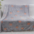 Colourful cartoon flannel blanket for child bed and air conditioner cover in two sizes