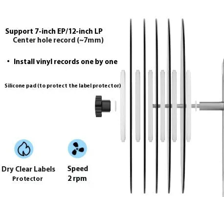 Ultrasonic cleaning machine for vinyl records and PCBs on a workbench