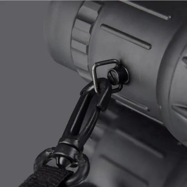 Black 16x52 monocular telescope with 52mm objective lens and waterproof body