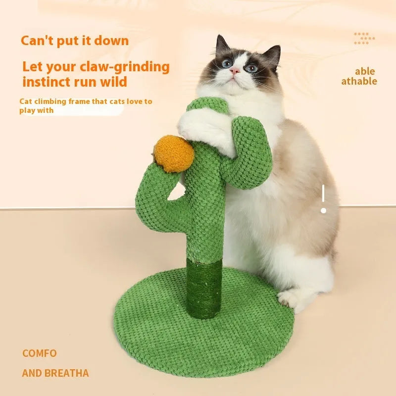 Cactus cat scratch board sisal climbing pole or coconut tree design scratching board for cats