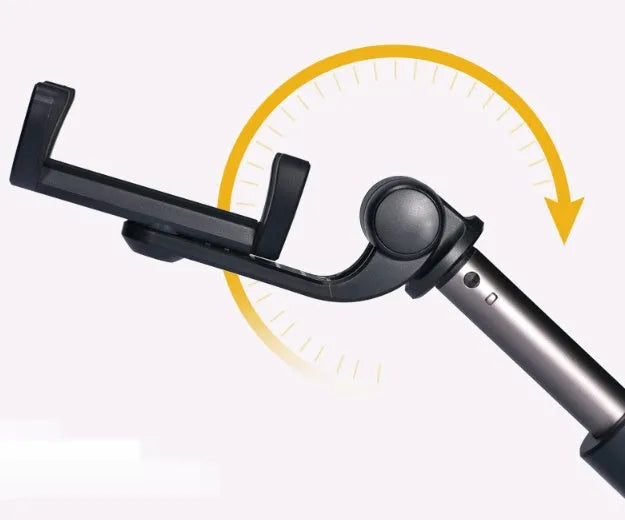 Aluminium alloy Bluetooth selfie stick with tripod base and remote control for mobile phones