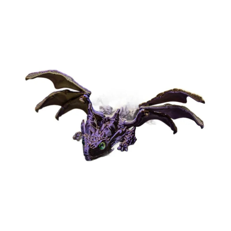 3D printed dragon wing decoration in PLA plastic measuring 25×16×3cm