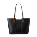 Women's genuine leather crossbody commuter bag with multiple interior compartments in horizontal square design