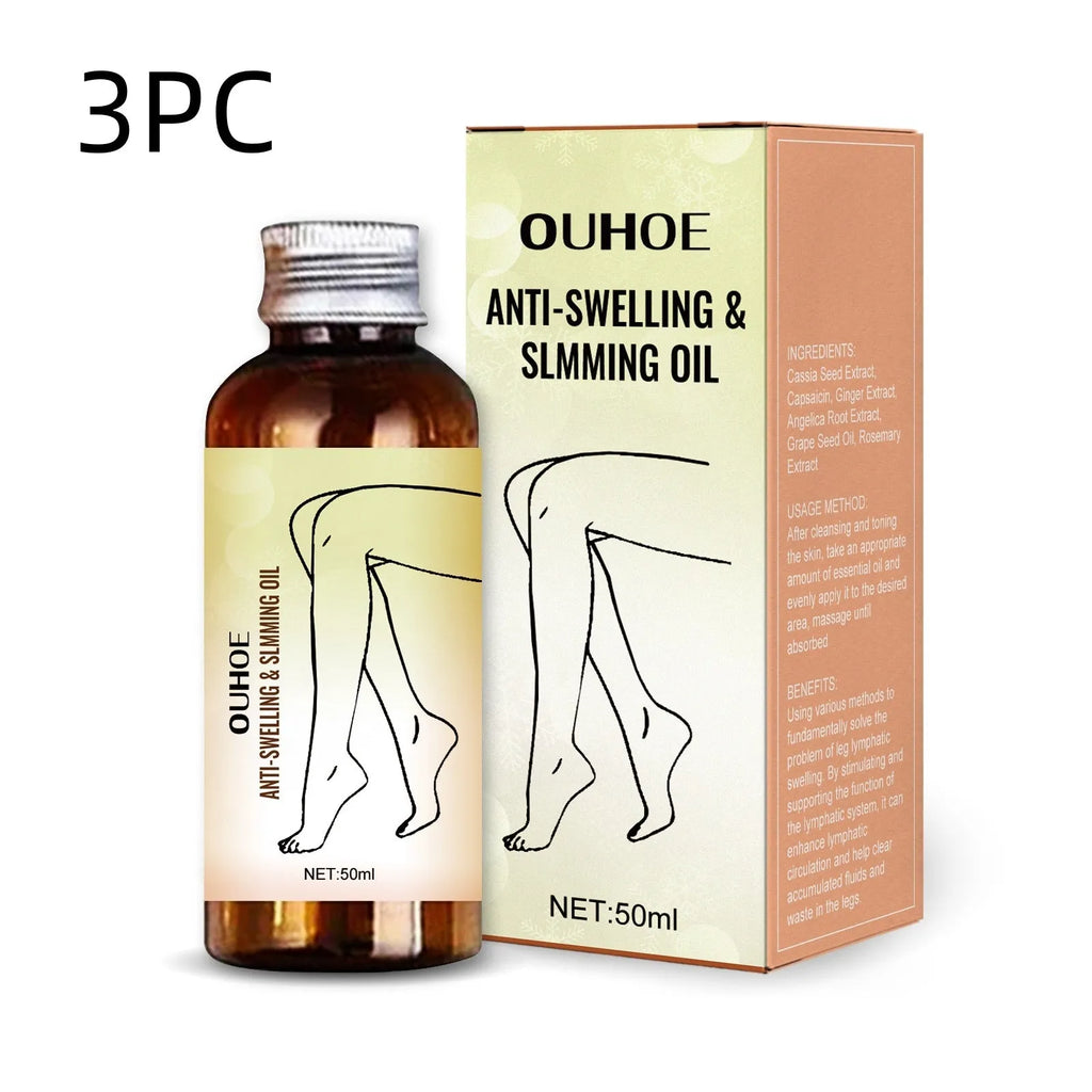 50ml leg massage essential oil bottle with botanical extracts for daily body skin care