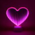Double-sided LED love tunnel light with rose red illumination, plastic construction