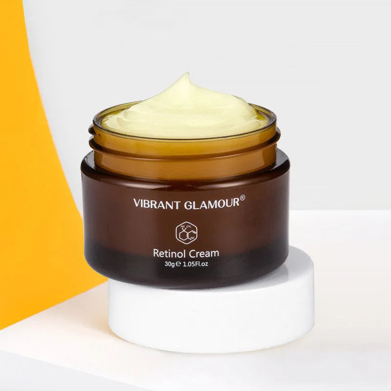 30ml bottle of retinol facial serum for reducing dry lines and fine lines