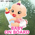 Baby on board reflective car sticker B033 with PET material and baby design options