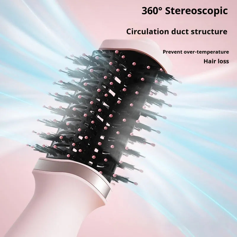 YZM-8015 pink multifunctional hair dryer comb with EU plug