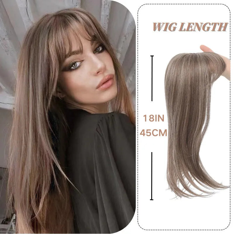 Wig inner buckle hairpiece with clip-in extensions in synthetic high-temperature fibre, showing colour style options.