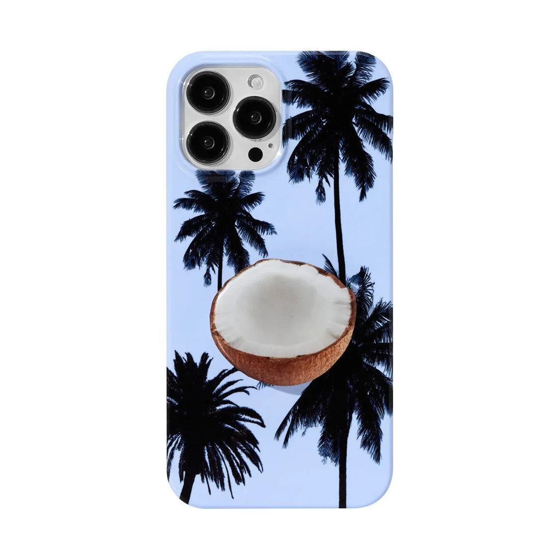 Original Summer Coconut design TPU protective case for iPhone, shown alongside a bracket combination option.