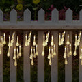 6.5-metre solar LED string lights with waterproof ABS bubble drop pendants for outdoor garden use