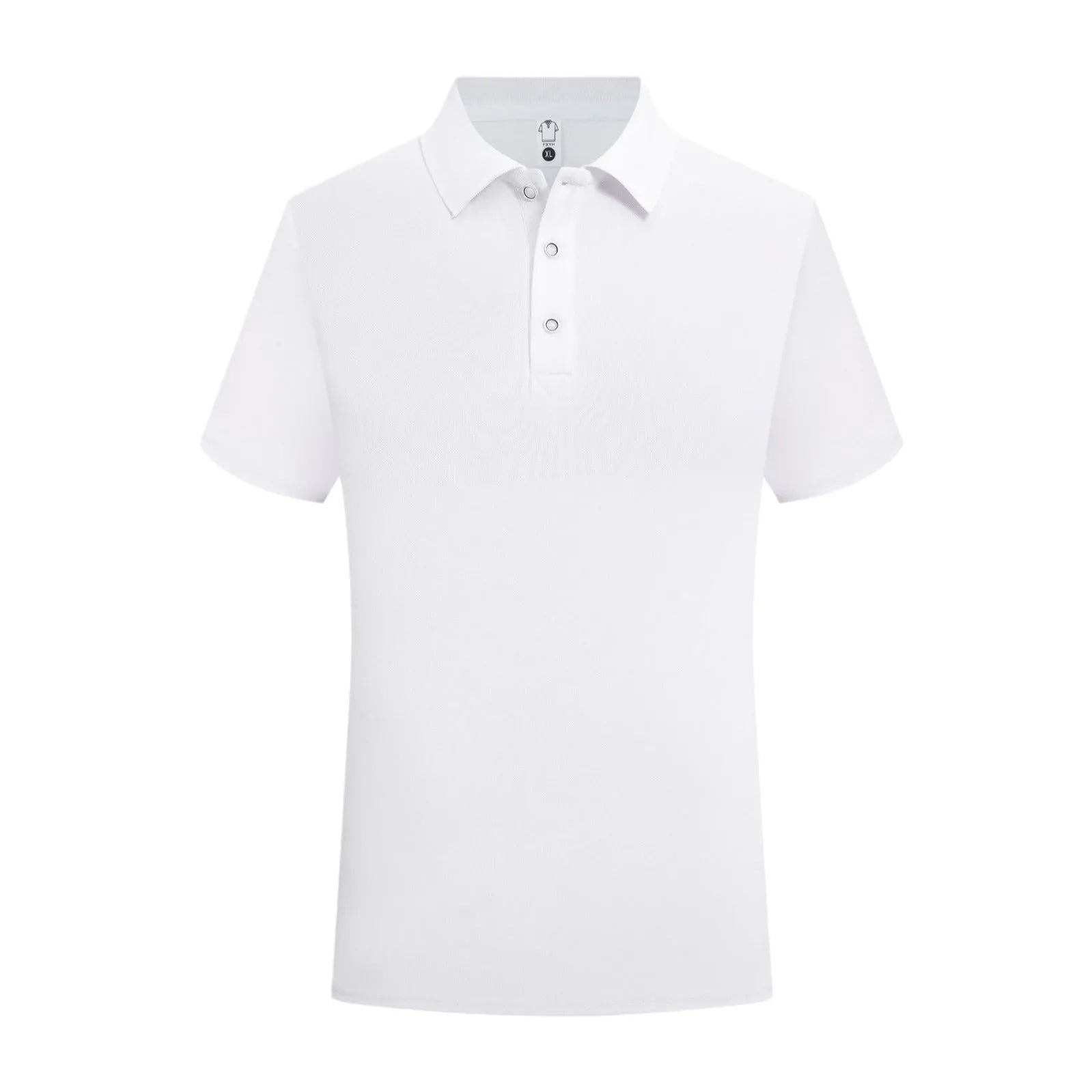 Short-sleeved cotton work shirt for embroidery in various colours and sizes.