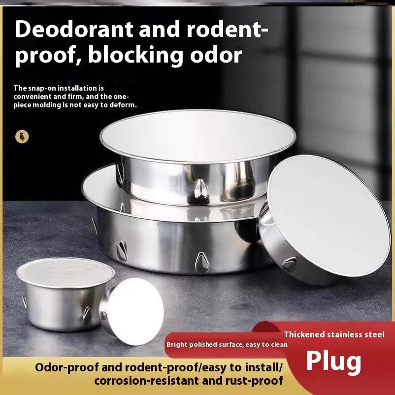 Stainless steel inlay floor drain deodorant seal cover with modern design