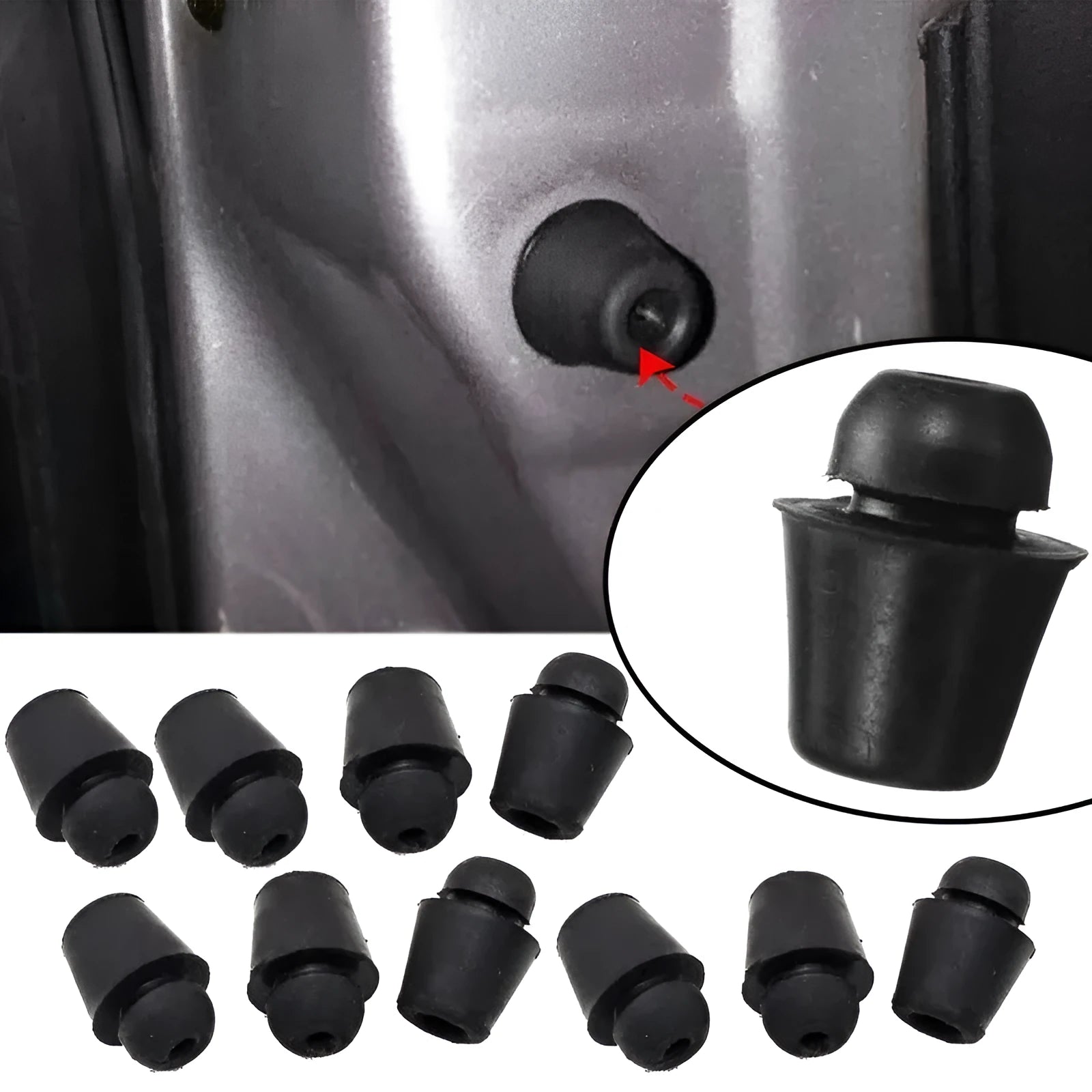 Ten rubber automotive buckle shock absorber clips for vehicle vibration damping in colour X16