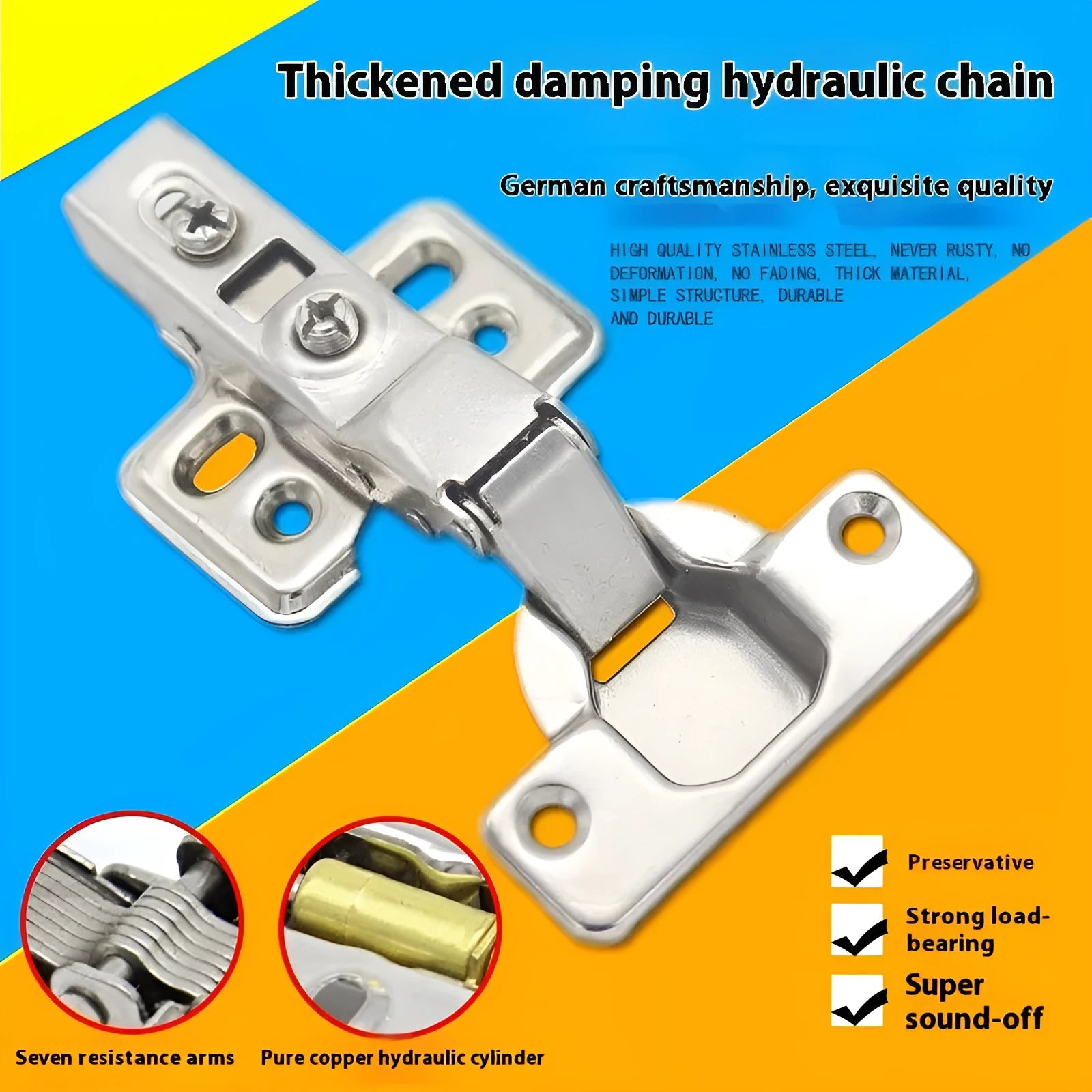 761 cold rolled steel hydraulic cabinet hinge with nickel plating