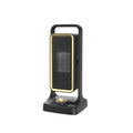 Black desktop PTC ceramic air heater with compact design and control knob