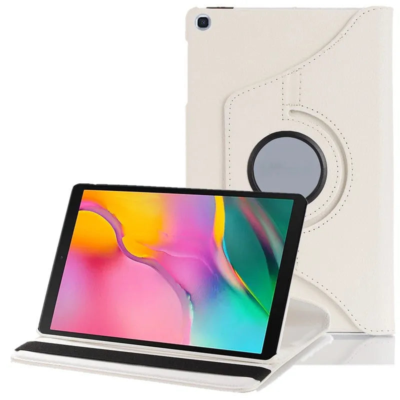 iPad protective sleeve case in imitation leather with rotating clamshell design for multiple iPad models