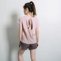Women's short sleeve sports t-shirt in polyester fabric available in four colours