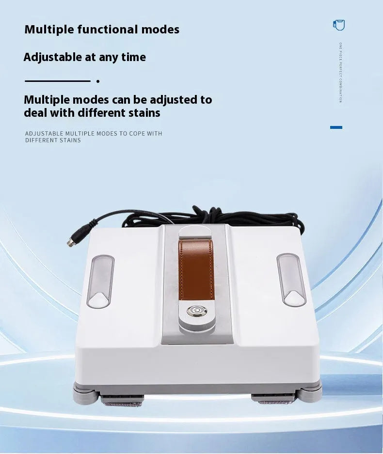 White intelligent window cleaning robot with 220mm dimensions for high-rise electric cleaning