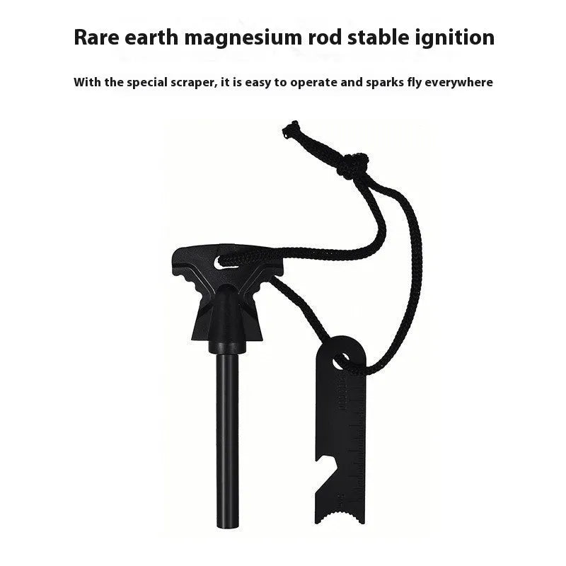 Butterfly-shaped outdoor fire starter tool with bottle opener measuring 117x43mm