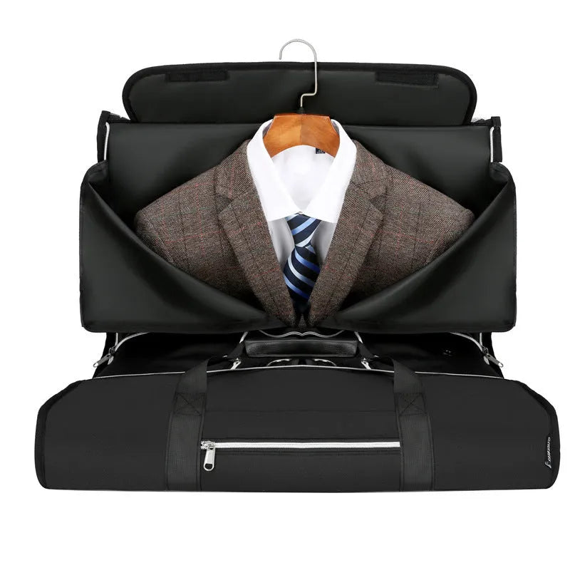 Oxford cloth sports bag in grey, black, or dark blue with dry wet separation compartments.