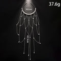 Gold or silver mesh tassel hair chain for women with electroplated pearl construction