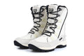Women's mid-calf thermal snow boots in genuine leather with round toe, available in multiple colours