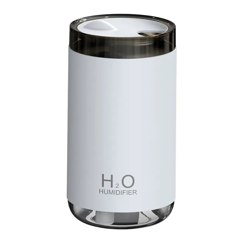 Jellyfish smoke ring USB humidifier with warm night light in white, pink or blue colours