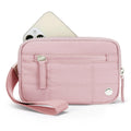 Waterproof quilted women's handbag with transparent deck section in urban simplicity style