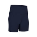 Women's tight-fitting sport shorts in a solid colour, shown on a model for running or gym use.