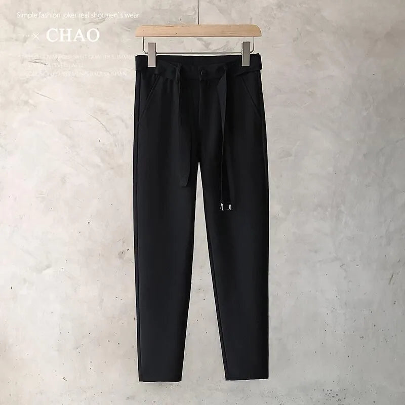 Boys slim straight tapered trousers in wool fabric available in multiple colours