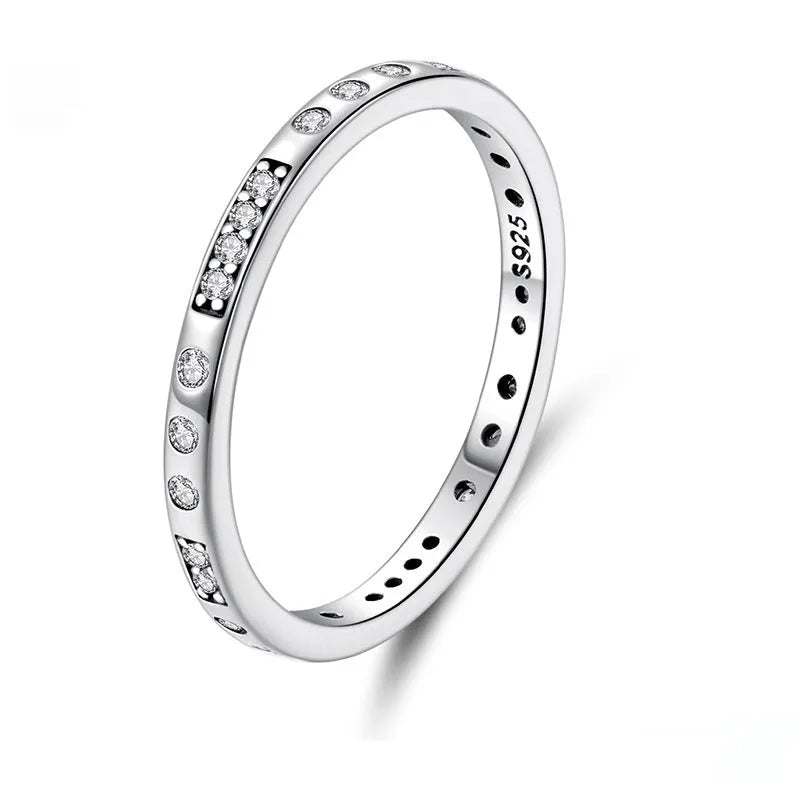 Silver ring with oxidised black I Love You moss design showing three available sizes