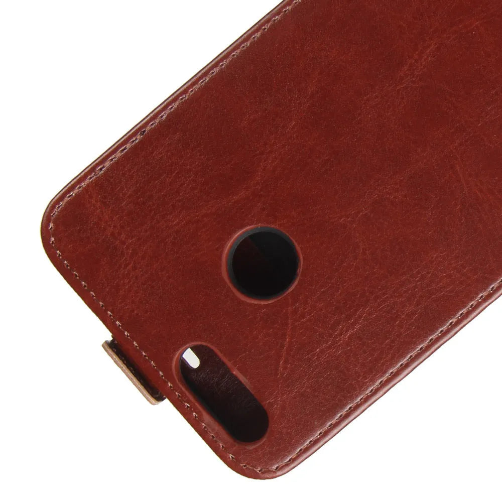 Huawei Honor 7X leather wallet phone case showing card slots and available colour options