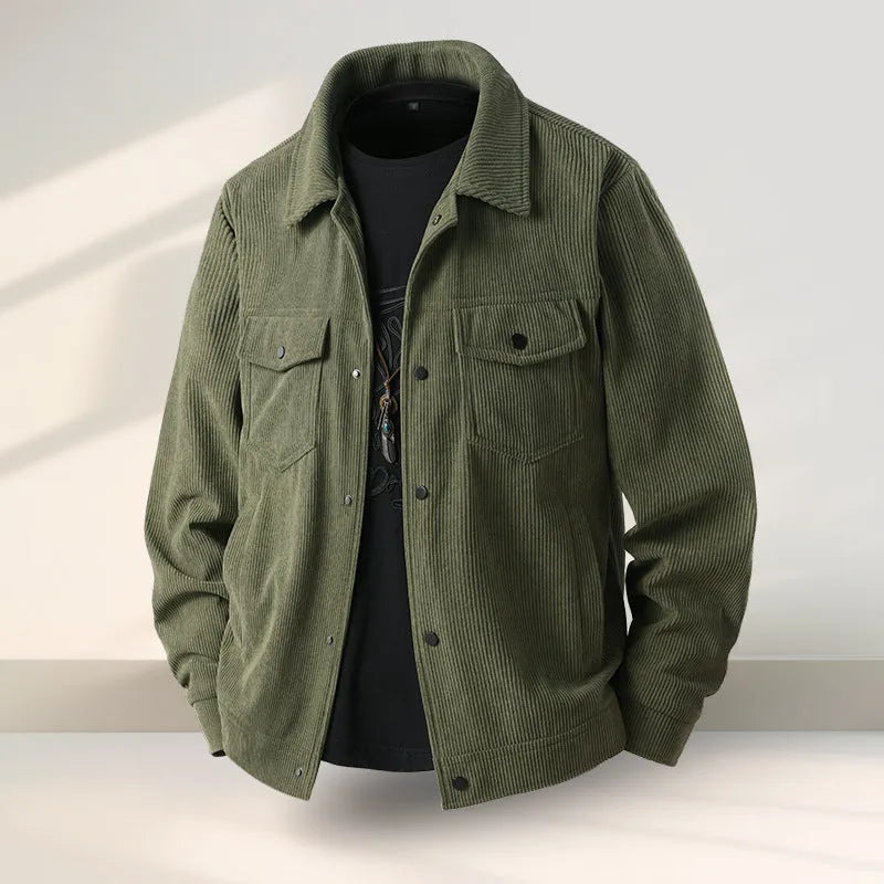 Men's slim fit ruffle coat in black, coffee, green or white colours with plus size options