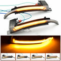 Audi B8 dynamic LED mirror turn signal indicator in black or white finish