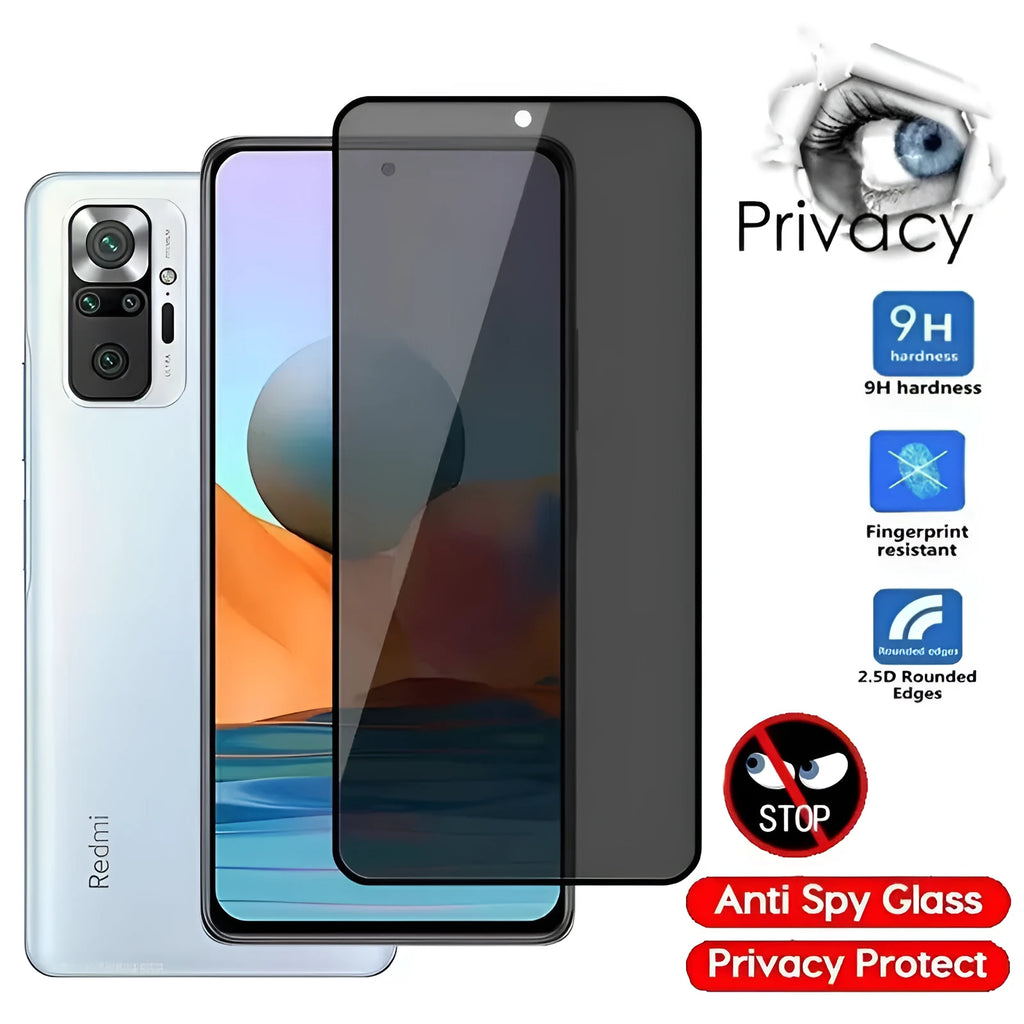 Xiaomi Poco and Redmi Note anti-spy tempered glass screen protector with matte finish