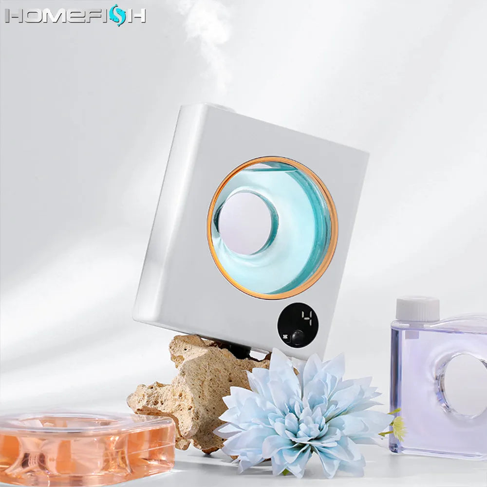 White wall-mounted automatic aromatherapy machine with USB charging port